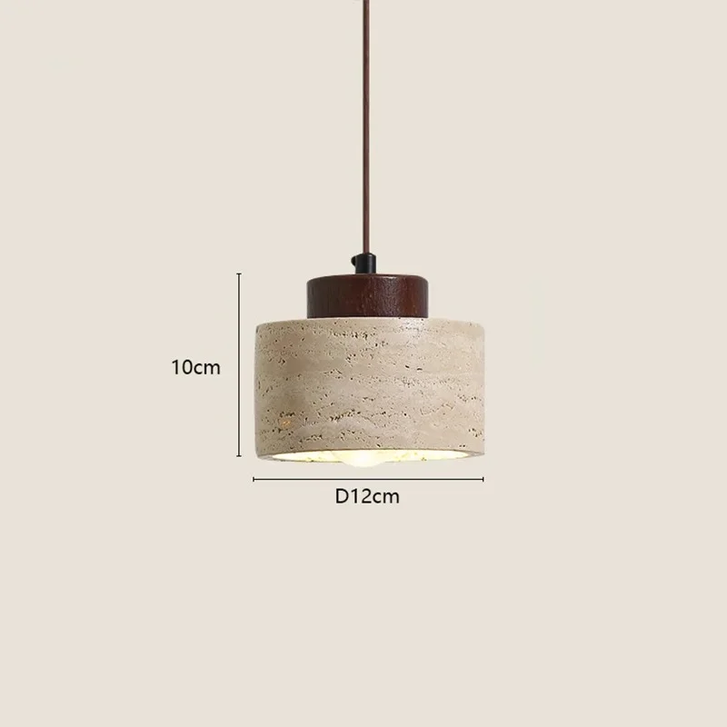 Minimalist Japanese Wabi-Sabi Travertine Pendant Light